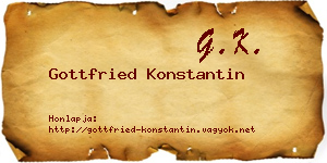 Gottfried Konstantin névjegykártya